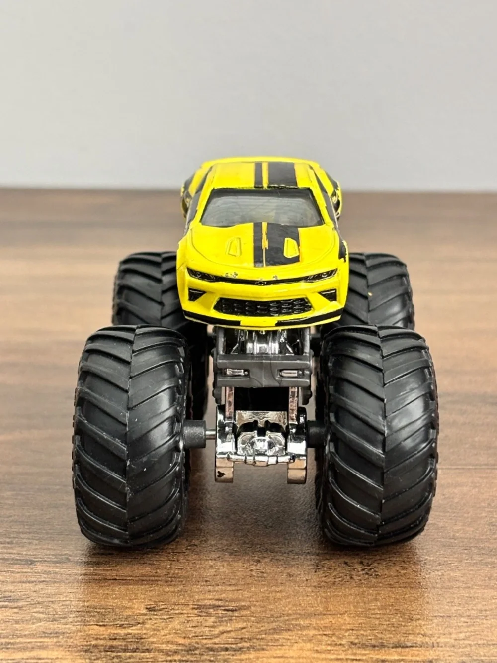 Hot Wheels Monster Truck Die Cast 1:64 Yellow Black Chevy Camaro Body Toy